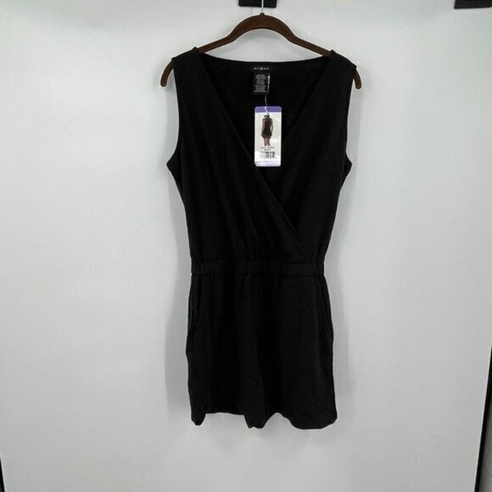Max & Mia Romper XS Womens Black Sleeveless Knit Jersey Casual Lightweight New